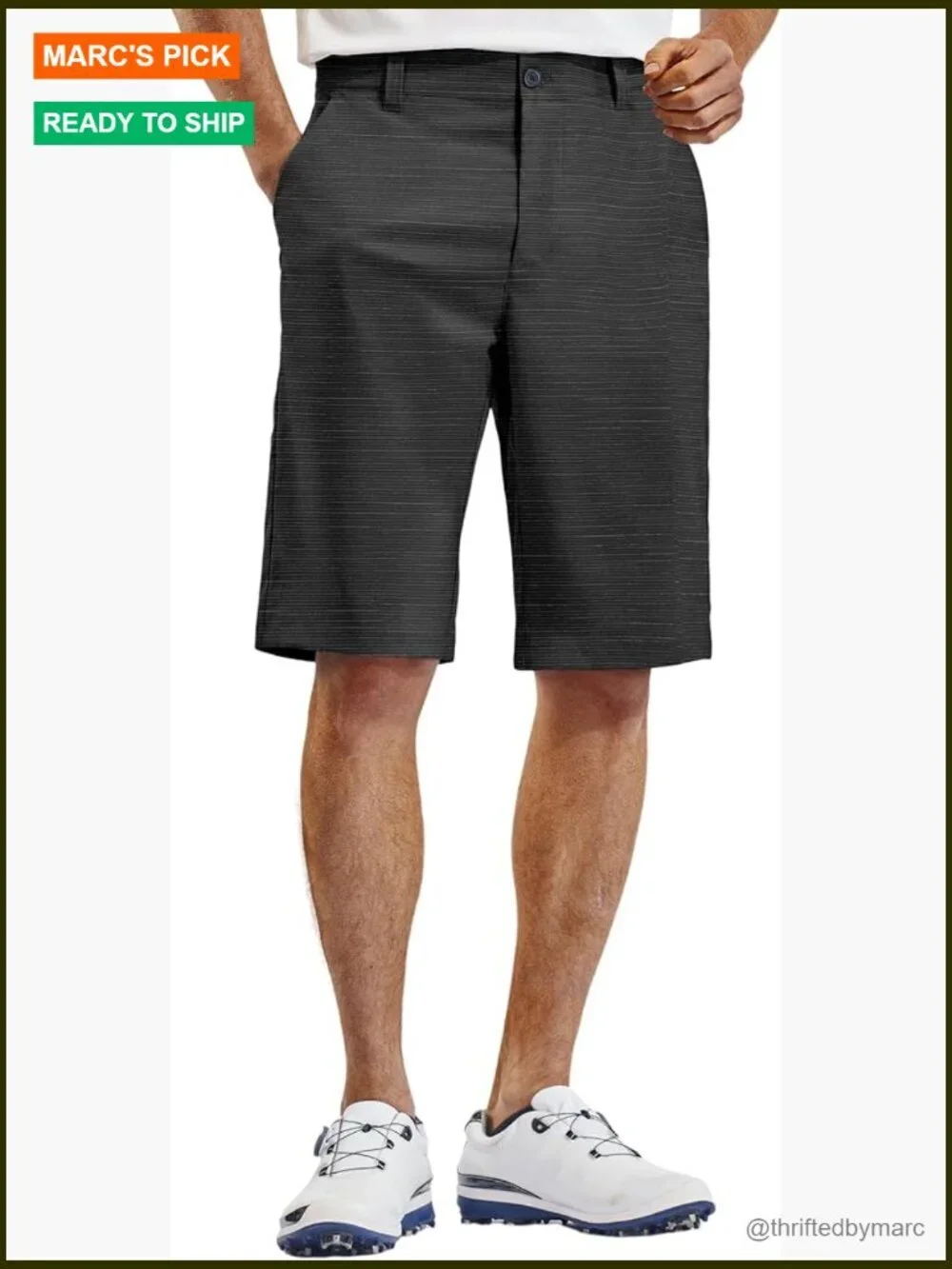 Men's 12-Inch Inseam Golf Hiking Shorts, Stretch Quick-Dry with Pockets